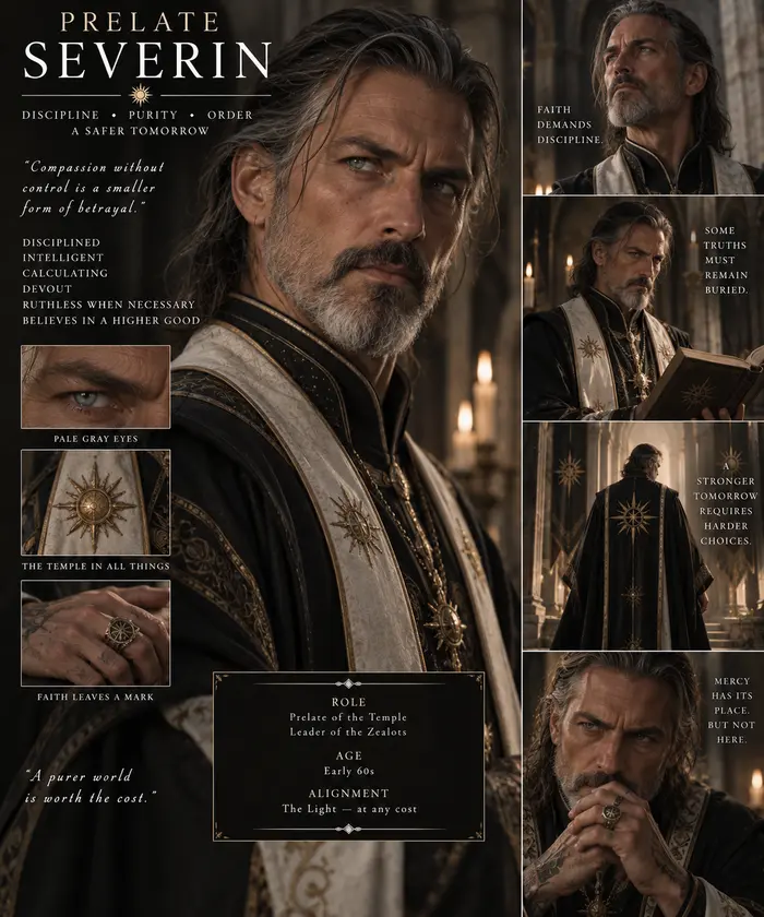Character artwork of Prelate Severin