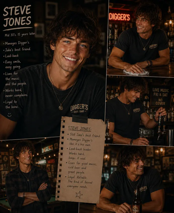 Character artwork of Steve Jones